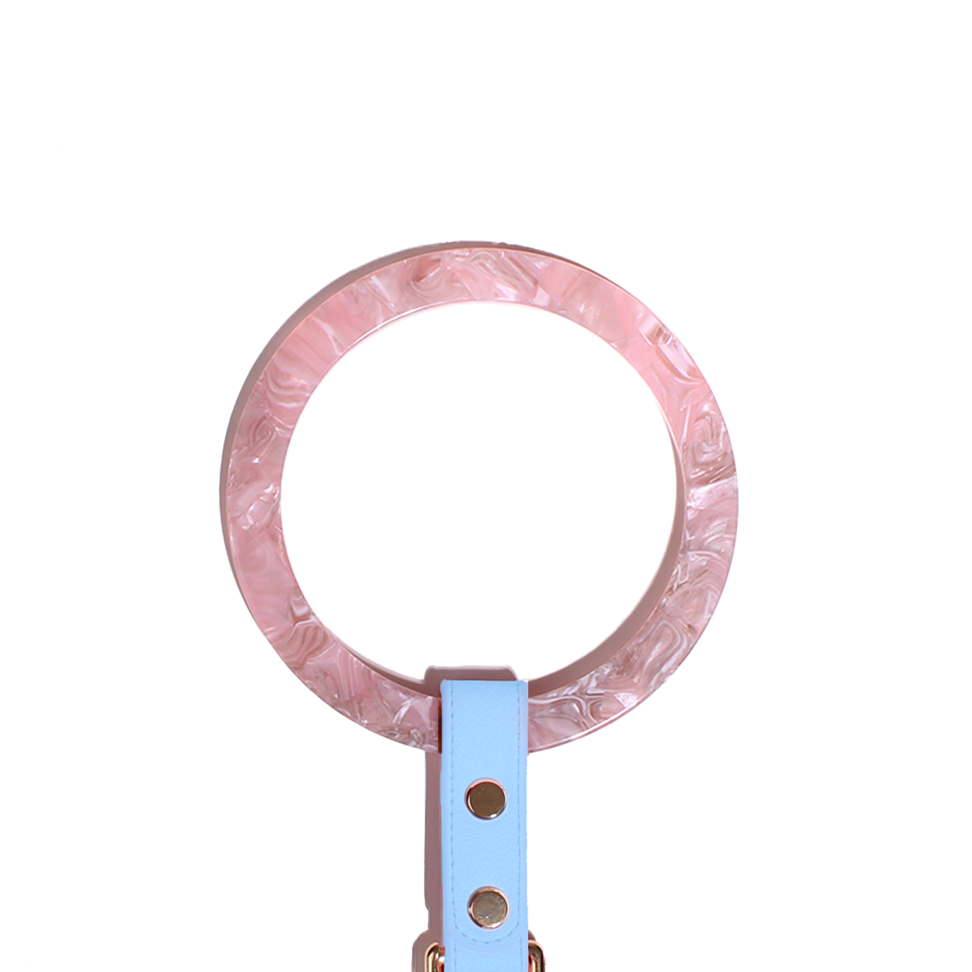 Dog Bangle Leash Rose Quartz