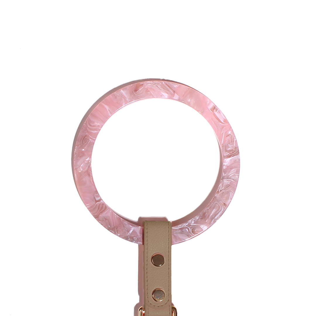 Dog Bangle Leash Rose Quartz